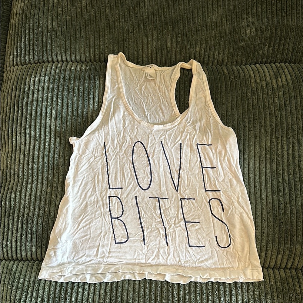 Wildfox White 'Love Bites' Tank Top